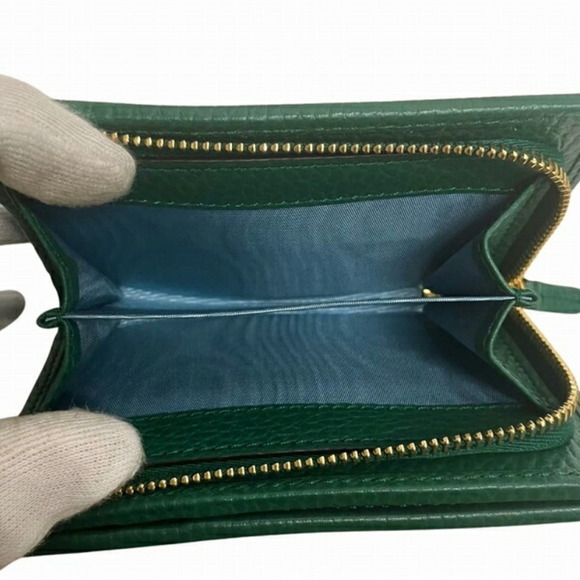 GUCCI GG Marmont 772738 Green Bi-fold Wallet - Picture 5 of 9